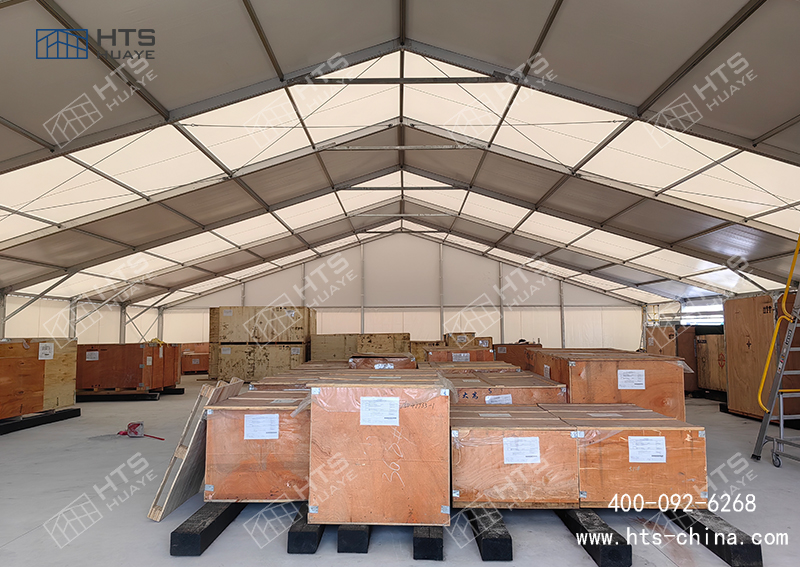 倉庫滿了不用慌，只要廠區有空地用拼裝篷房倉庫短期快速搭建使用