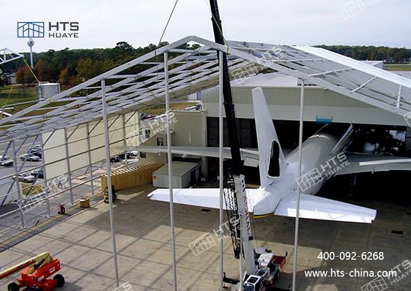飛機機庫篷房可按需搭建合適規模的機庫，避免空間閑置